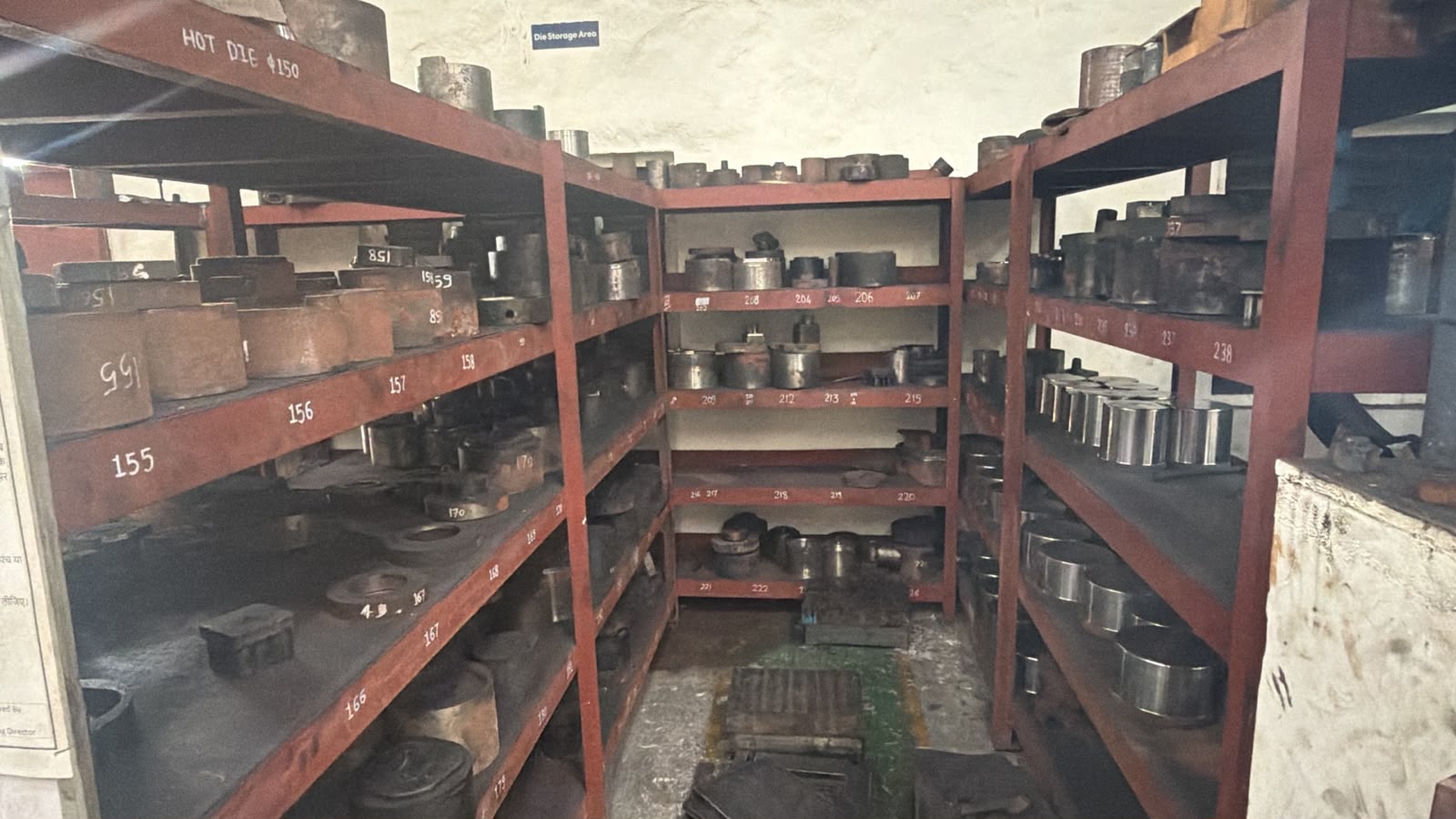 In-House Die Designing Numbered Storage