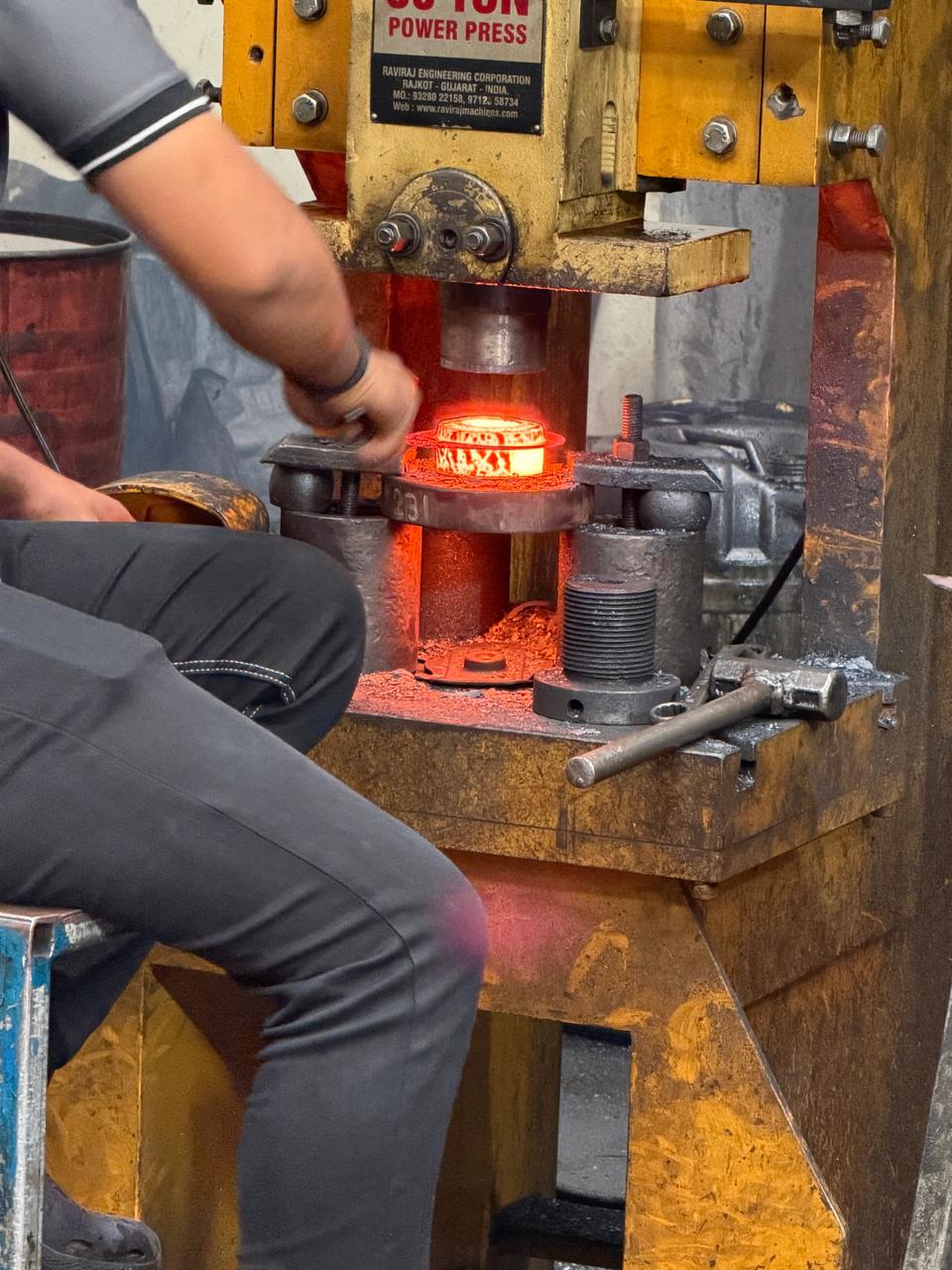 Hot Forging 50-Ton Power Press Induction Heating